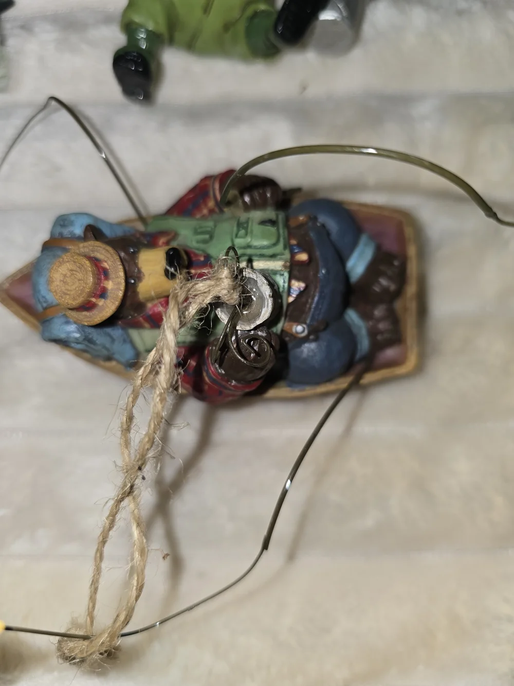 4 country Christmas Ornaments with bears